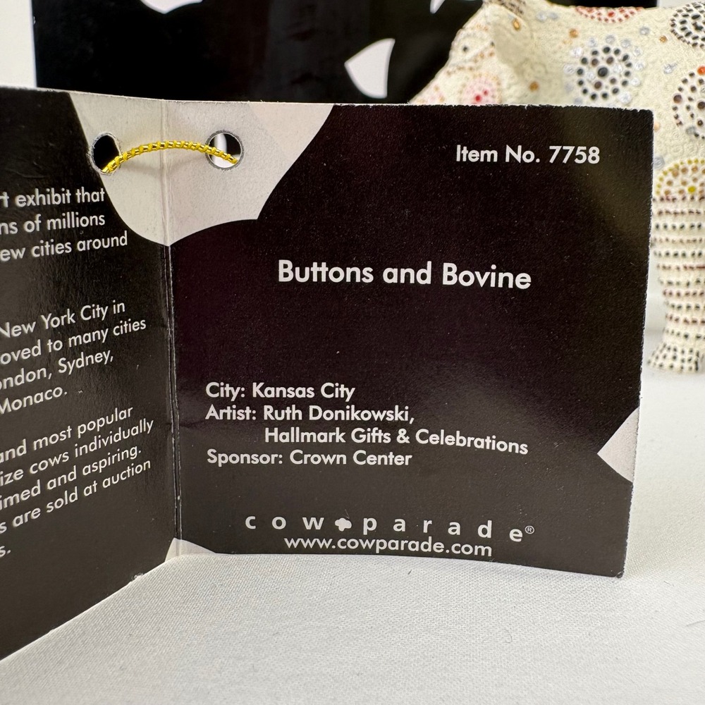 CowParade Buttons‎ and Bovine 7758 Kansas City Artist Ruth Donikowski - Picture 8 of 9